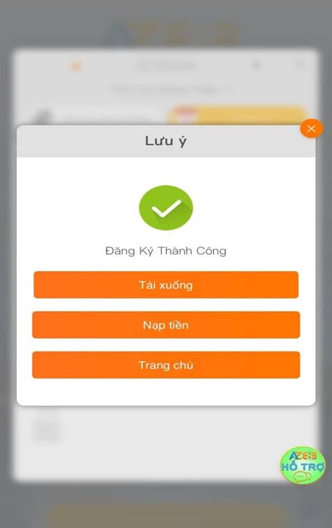 Đồng ý đủ 18 tuổi và thực hiện đăng ký ngay thành công