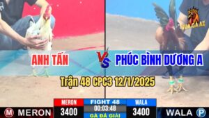 Trận 48 Giải CPC3 12/1/2025 - Anh Tấn Vs Phúc Bình Dương A